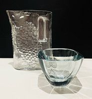 Front view of both glass pieces