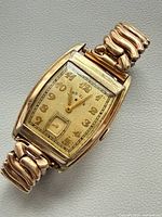 Front view of Lord Elgin watch showing dial and bracelet