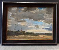 Front view of framed painting