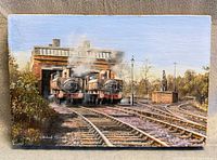 Front view of painting showing full image and signature