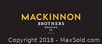 Photo of Mackinnon Brothers Brewing Co. logo in yellow on black background