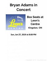 Printed page showing event title, venue and date/time details