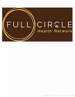 Full Circle Health Network logo on dark brown background with gold circles
