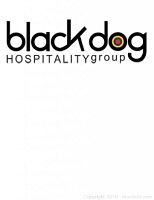 Black Dog Hospitality Group logo, branding image.