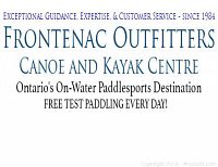 Frontenac Outfitters Canoe and Kayak Centre logo and slogan