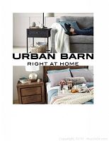 Outer envelope or packaging cover showing Urban Barn logo and home decor imagery