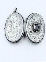 Open view showing interior and hinge