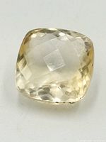 Top view of cushion-cut citrine