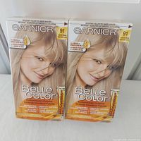 Two sealed Garnier Belle Color boxes front view