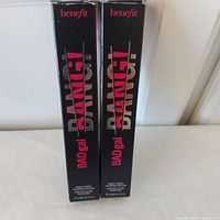 Front view of two boxed Benefit BADgal BANG! mascaras