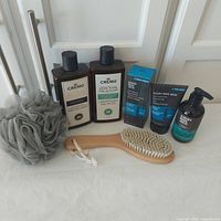 Group shot of all seven body care items