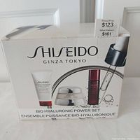 Front of sealed Shiseido Bio Hyaluronic Power Set box showing product images and price tag