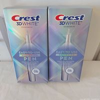 Front view of both sealed Crest 3D White Whitening Pen boxes