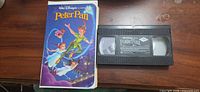 Front view of Peter Pan VHS case and cassette