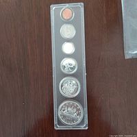 Front view of sealed 1966 Canadian six-coin set