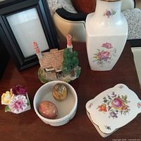 All eight home decor pieces grouped on tabletop