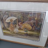 Full view of framed print showing artwork, mat, and frame