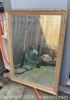 Full view of mirror front against wall