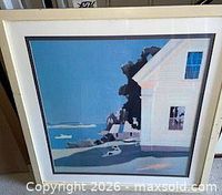 Front view of framed print showing full artwork, mat and frame