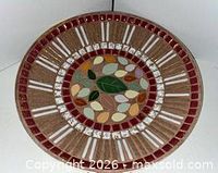 overhead view of entire mosaic dish