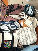 All six bags laid out together