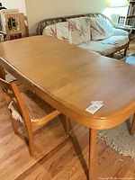 table and chair overview showing style and wear