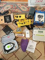 Group shot of all items spread on rug