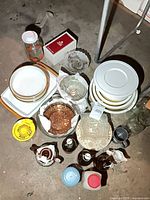 Wide view of all items on floor