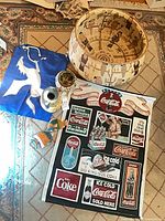 Group shot showing all seven items together on floor