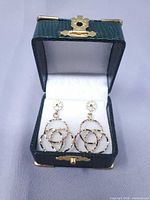 Earrings in gift box, full view