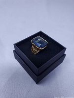 Ring in box, top angled view