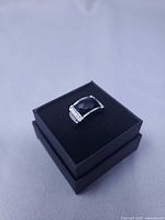 Ring in gift box angled view
