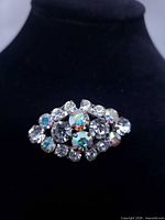 Front view showing rhinestone cluster and colour effect