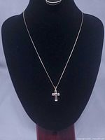 Full view of necklace on display bust