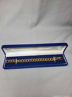 Bracelet in open blue velvet box