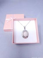 Pendant necklace displayed in gift box