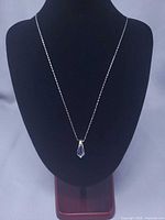 Full view of necklace on display bust