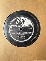 Label of Black & White Records BW 334 showing title and artist