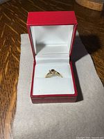 ring displayed in open red case