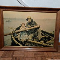 Full framed print showing artwork and wood frame