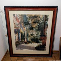 Full view of framed print showing artwork, matting and frame