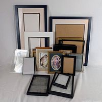 Group shot of all frames and shadow boxes