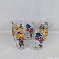 Group of five McDonald's character glasses
