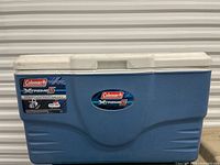 Front view of Coleman Xtreme 5 cooler showing branding and size