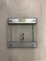 Top view of entire scale showing glass platform and display