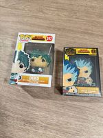 Front view of Deku Pop #247 box and Infinite Deku with Eri pin box