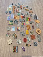 Overhead view of entire magnet collection spread on floor