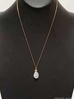 Full view of necklace on display bust