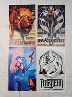 All four art prints laid out