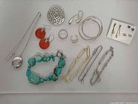 Full view of all jewelry pieces laid out